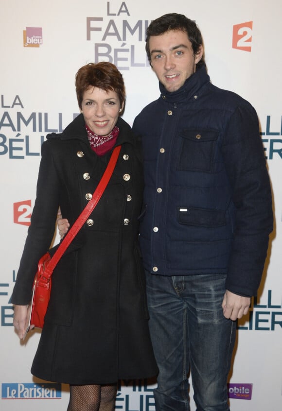 Elizabeth Bourgine et son fils Jules - Avant-première du film "La Famille Bélier" au Grand Rex à Paris, le 9 décembre 2014. 