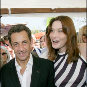 Nicolas Sarkozy et Carla Bruni lors de la remise de prix du 1er trophée Virginio Bruni-Tedeschi à Cavalière
