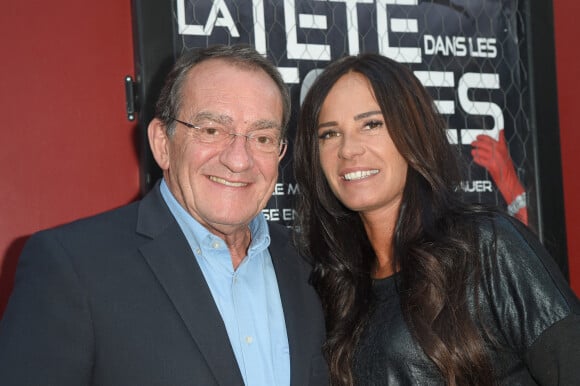 Jean-Pierre Pernaut et sa femme Nathalie Marquay - Les célébrités lors de la générale de la pièce de théâtre "La Tête Dans Les Etoiles" au Théâtre de la Gaîté-Montparnasse à Paris, France, le 24 mai 2018. © Coadic Guirec/Bestimage