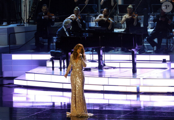 Céline Dion donne un concert au Ceasars Palace Hotel & Casino à Las Vegas, le 27 août 2015 