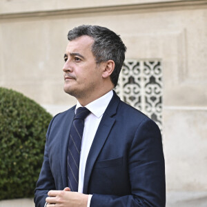 Gérald Darmanin, ministre de l'Intérieur lors de la cellule de crise sur l'accueil des réfugiés ukrainiens en France au ministère de l'intérieur hôtel de Beauvau, à Paris