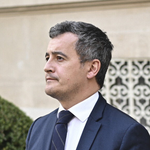 Gérald Darmanin, ministre de l'Intérieur lors de la cellule de crise sur l'accueil des réfugiés ukrainiens en France au ministère de l'intérieur hôtel de Beauvau, à Paris