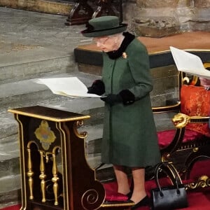 La reine Elisabeth II d'Angleterre - Service d'action de grâce en hommage au prince Philip, duc d'Edimbourg, à l'abbaye de Westminster à Londres, le 29 mars 2022. Le prince Philip, duc d'Edimbourg, est décédé Le 9 avril 2021.