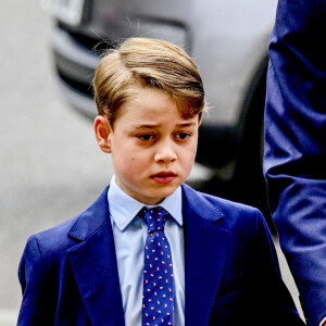 Le prince George de Cambridge - Service d'action de grâce en hommage au prince Philip, duc d'Edimbourg, à l'abbaye de Westminster à Londres, le 29 mars 2022. Le prince Philip, duc d'Edimbourg, est décédé le 9 avril 2021.