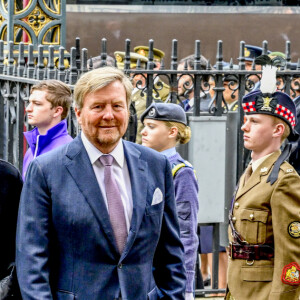 Beatrix des Pays-Bas, La reine Maxima et Le roi Willem-Alexander des Pays-Bas - Service d'action de grâce en hommage au prince Philip, duc d'Edimbourg, à l'abbaye de Westminster à Londres, le 29 mars 2022. Le prince Philip, duc d'Edimbourg, est décédé le 9 avril 2021.