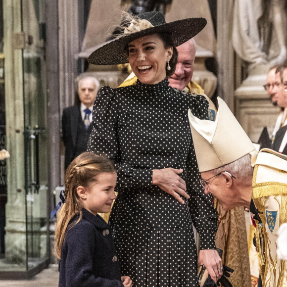 Catherine (Kate) Middleton, duchesse de Cambridge, La princesse Charlotte de Cambridge - Service d'action de grâce en hommage au prince Philip, duc d'Edimbourg, à l'abbaye de Westminster à Londres.