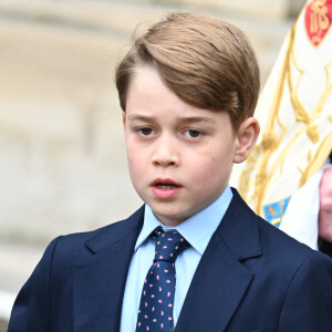 Le prince George de Cambridge - Service d'action de grâce en hommage au prince Philip, duc d'Edimbourg, à l'abbaye de Westminster à Londres, le 29 mars 2022. Le prince Philip, duc d'Edimbourg, est décédé le 9 avril 2021.