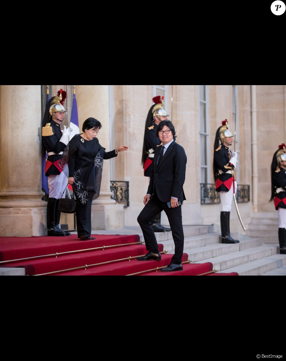 Jean-Vincent Placé - Le président de la République française et sa femme la Première reçoivent le président de la République de Corée du Sud et sa femme pour un diner d'Etat au palais de l'Elysée à Paris, France, le 15 octobre 2018. © Cyril Moreau