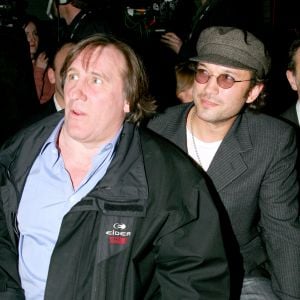 Gérard Depardieu et Vincent Perez au défilé Smalto à Paris