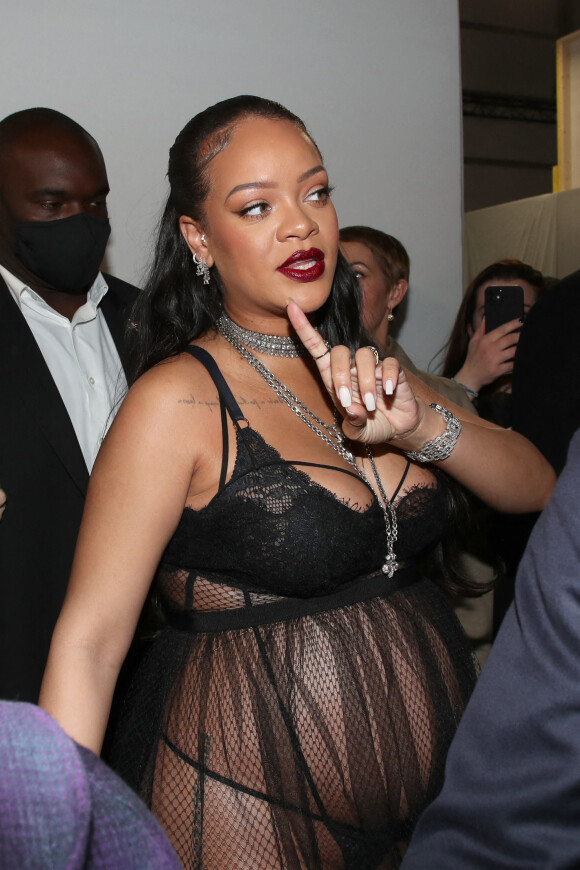 Rihanna - Défilé Dior Prêt-à-porter Automne/Hiver 2022/2023 dans le cadre de la Fashion Week de Paris, France. © Borde-Rindoff/Bestimage 