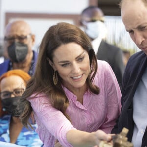 Le prince William et Kate Middleton en visite à Coral Vita à Grand Bahama. Le 26 mars 2022.