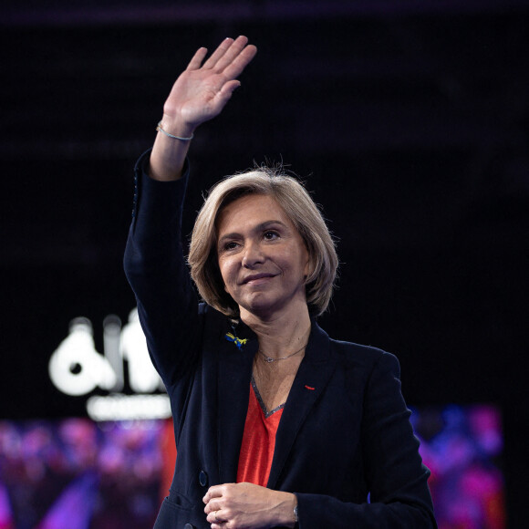 Valérie Pécresse lors de son meeting à l'élection présidentielle, à Paris le 3 avril 2022