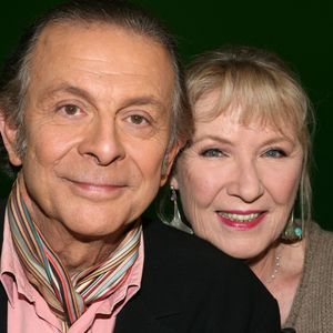 Roland Giraud et sa femme Maaike Jansen - Tournage de l'emission "Les Grands du Rire" a Paris. Le 9 janvier 2014