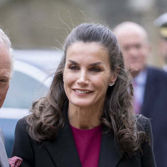 Le prince Charles et la reine Letizia d'Espagne - Inauguration de la galerie "The Spanish Art Gallery" à Bishop Auckland, Royaume Uni, le 5 avril 2022.