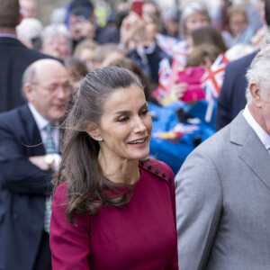 Le prince Charles et la reine Letizia d'Espagne - Inauguration de la galerie "The Spanish Art Gallery" à Bishop Auckland, Royaume Uni, le 5 avril 2022.