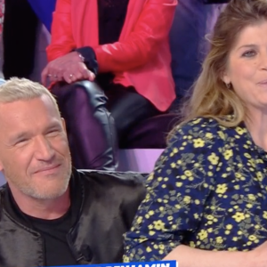 Aurore Castaldi fait une surprise à son mari Benjamin Castaldi dans "Touche pas à mon poste" - Émission du 28 mars 2022, C8