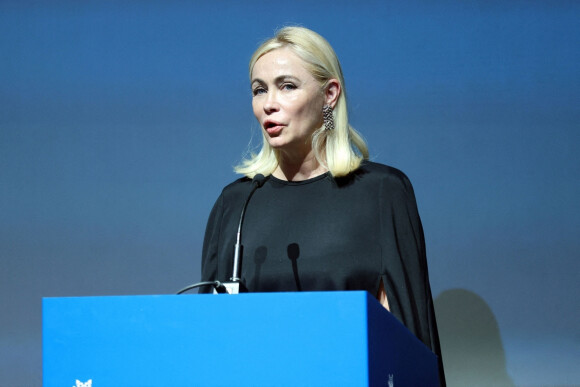 Emmanuelle Béart est la présidente du jury de la 22e édition du Festival du Film Francophone de Grèce à Athènes, le 29 mars 2022.