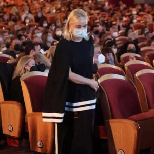 Emmanuelle Béart est la présidente du jury de la 22e édition du Festival du Film Francophone de Grèce à Athènes, le 29 mars 2022.