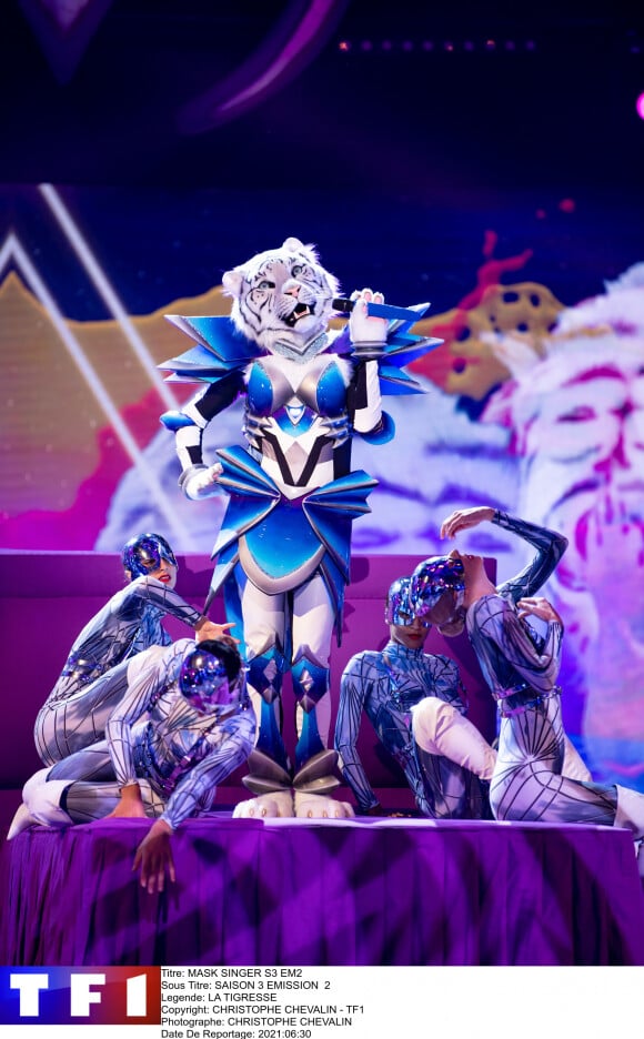 La Tigresse dans la saison 3 de "Mask Singer" diffusée sur TF1 en avril 2022.