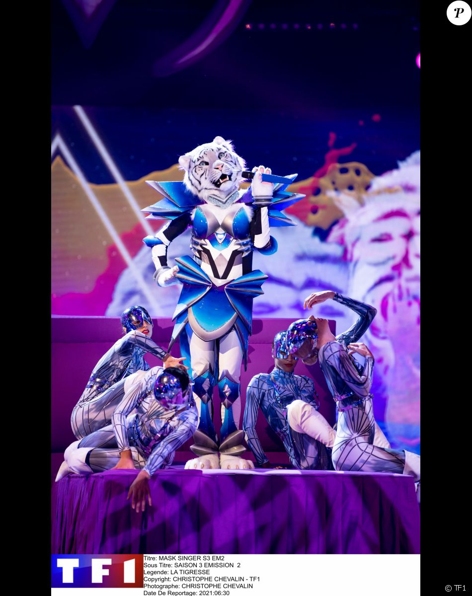 La Tigresse dans la saison 3 de "Mask Singer" diffusée sur TF1 en avril 2022.