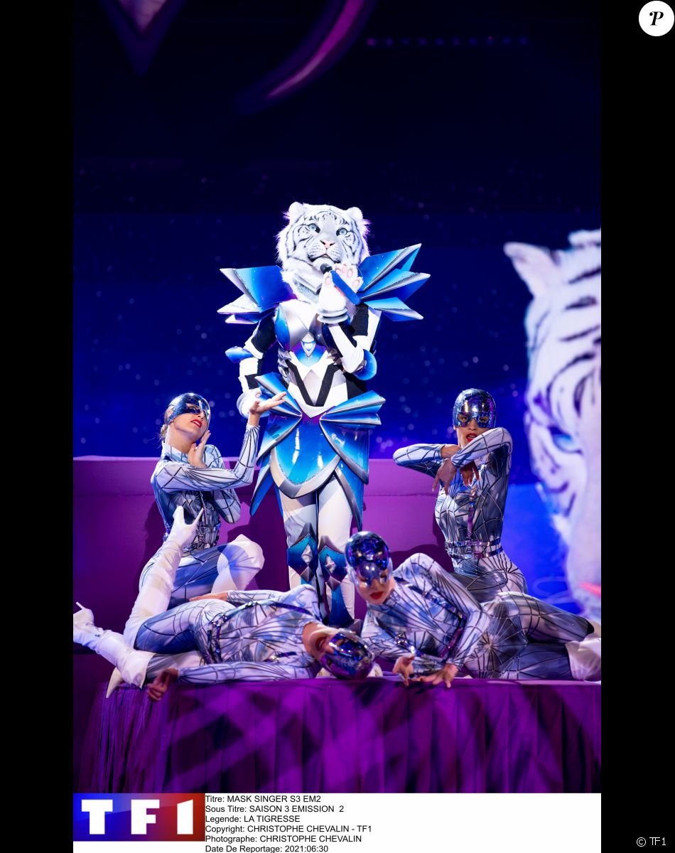 La Tigresse dans la saison 3 de "Mask Singer" diffusée sur TF1 en avril 2022.