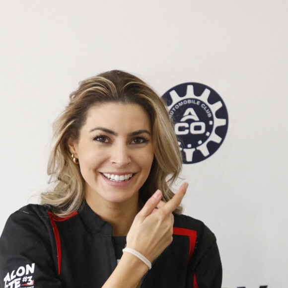 Candice Pascal lors de la 3ème édition du célèbre Challenge Automobile caritatif Féminin "Talon Piste, Woman Charity Racing Challenge" au Circuit Bugatti du Mans le 20 mars 2022.  © Denis Guignebourg / Bestimage