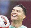 Cristiano Ronaldo lors d'une séance d'entraînement au stade Dragao de Porto, Pourtugal, le 28 mars 2022, la veille du match de football aller de la finale de qualification pour la Coupe du monde 2022 contre la Macédoine du Nord. © Atlantico Press/Zuma Press/Bestimage