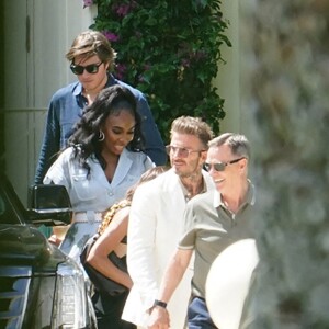 David et Victoria Beckham avec Venus Williams / Splash News/ABACAPRESS.COM