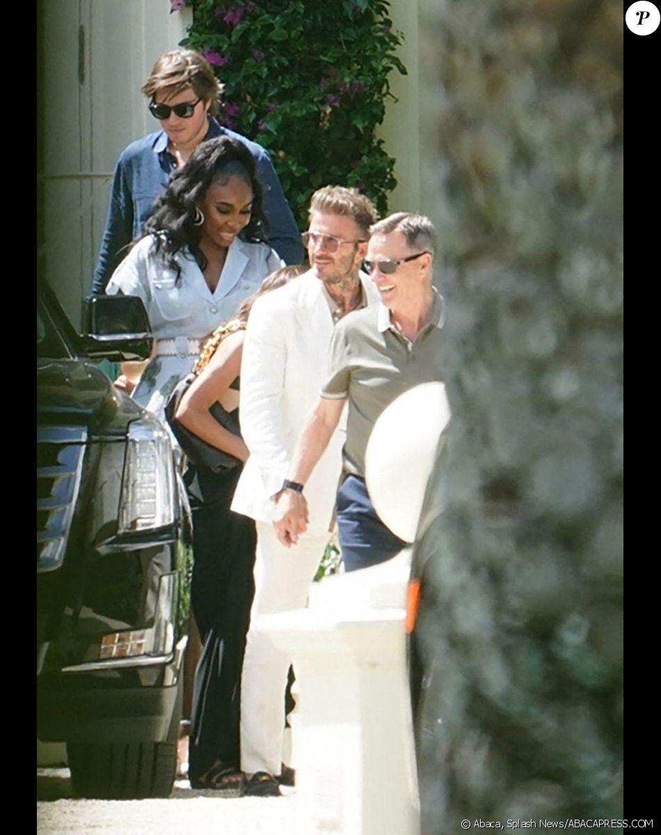 David et Victoria Beckham avec Venus Williams / Splash News/ABACAPRESS.COM