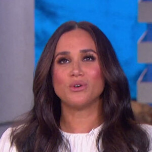 Meghan Markle sur le plateau de l'émission "The Ellen Show" à Los Angeles, le 17 novembre 2021. 