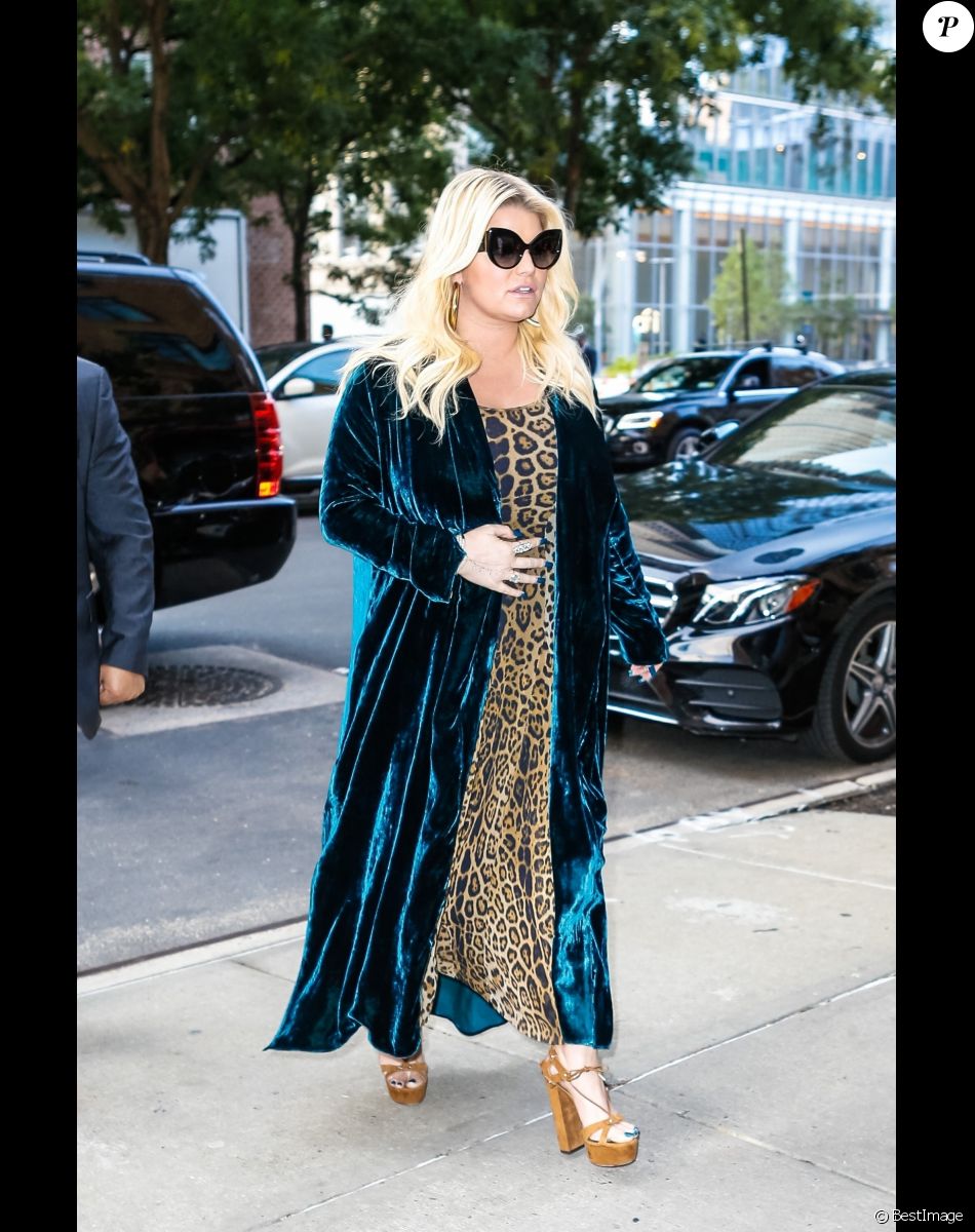 Jessica Simpson enceinte arrive à l'hôtel The Greenwich à New York, le 19 septembre 2018