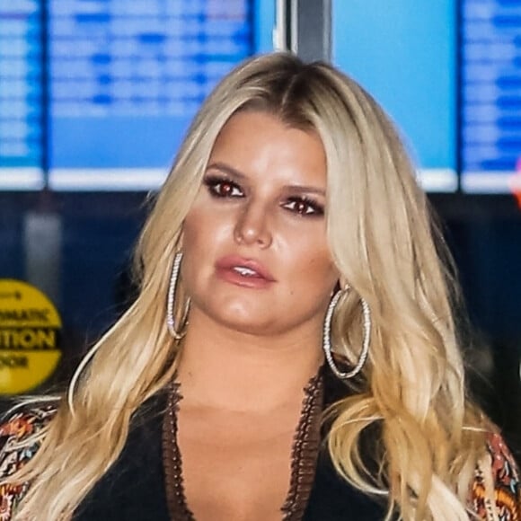 Jessica Simpson enceinte à l'aéroport de JFK à New York, le 18 septembre 2018 