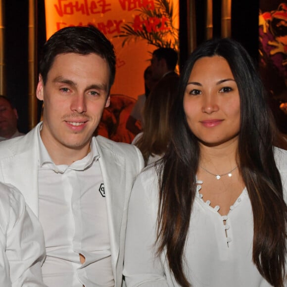 Camille Gottlieb, Louis Ducruet et Marie Chevalier, sa fiancée - Louis Ducruet et sa soeur Camille Gottlieb représentent leur mère la princesses Stephanie de Monaco durant une soirée organisée par Stéphane Combaluzier au Twiga à Monaco le 30 mars 2019. ©Bruno Bebert / Bestimage