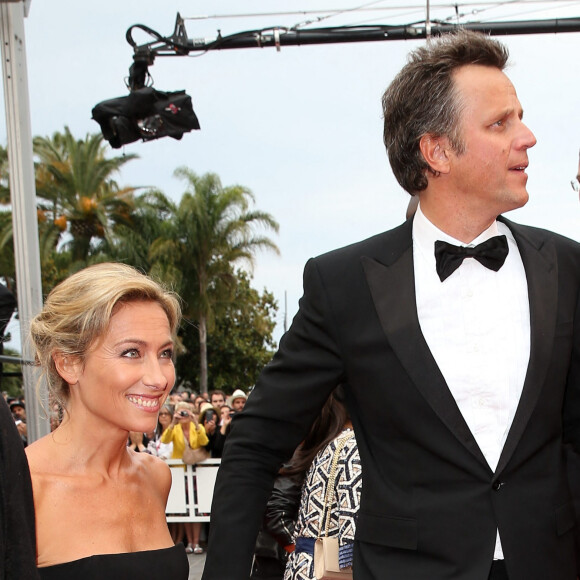 Anne-Sophie Lapix et son mari Arthur Sadoun - Montée des marches du film "Macbeth" lors du 68 ème Festival International du Film de Cannes