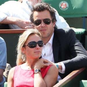 Anne-Sophie Lapix et son mari Arthur Sadoun à Roland Garros en 2011