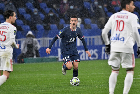 Ander Herrera (psg) - Match de Ligue 1 Uber Eats "Lyon - PSG (1-1)" au stade Groupama Stadium, le 9 janvier 2022. © Frédéric Chambert / Panoramic / Bestimage