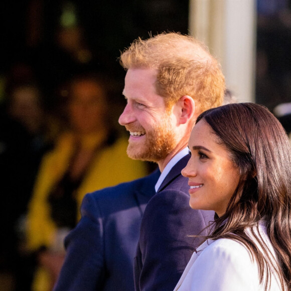 Le prince Harry et Meghan Markle assistent à une réception organisée par la ville de La Haye et le ministère néerlandais de la Défense, au Nations Home, la veille de l'ouverture des Invictus Games 2020 à Zuiderpark, La Haye, le 15 avril 2022. 