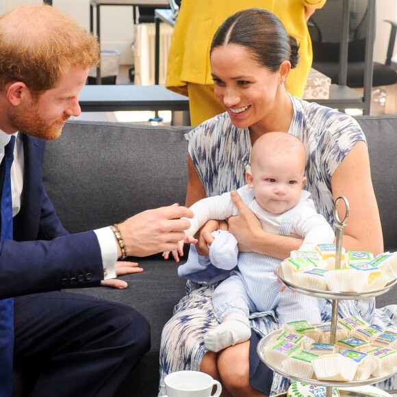 Le prince Harry, duc de Sussex, et Meghan Markle, duchesse de Sussex, avec leur fils Archie ont rencontré l'archevêque Desmond Tutu et sa femme à Cape Town, Afrique du Sud. Le 25 septembre 2019 