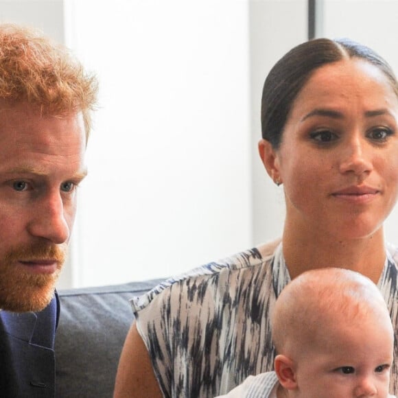 Le prince Harry, duc de Sussex, et Meghan Markle, duchesse de Sussex, avec leur fils Archie ont rencontré l'archevêque Desmond Tutu et sa femme à Cape Town, Afrique du Sud. Le 25 septembre 2019 