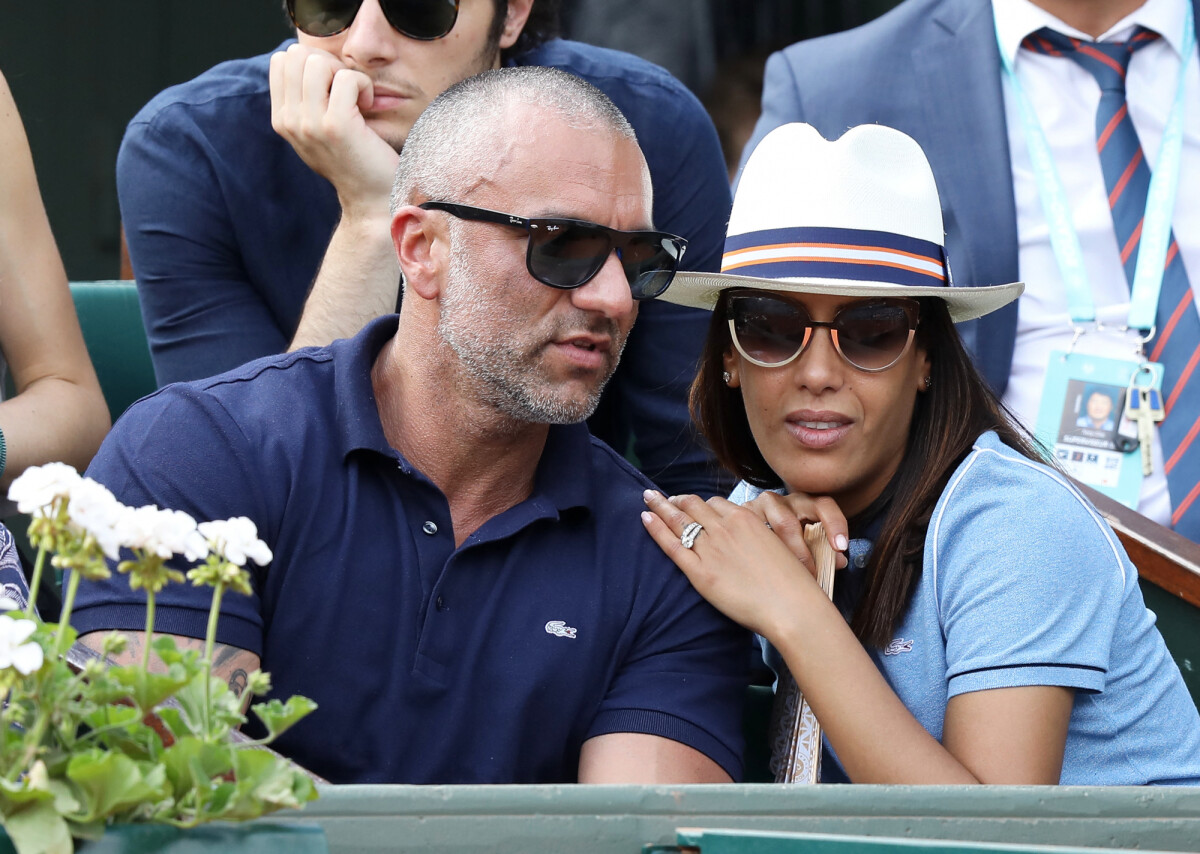 Photo Amel Bent Et Son Mari Patrick Antonelli Dans Les Tribunes Des Internationaux De Tennis 