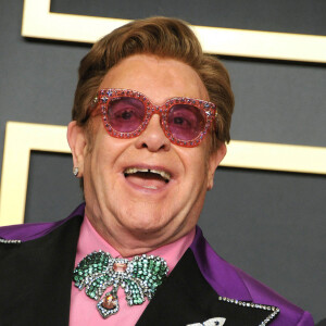 Elton John - Photocall de la Press Room de la 92ème cérémonie des Oscars 2020 au Hollywood and Highland à Los Angeles le 9 février 2020. 