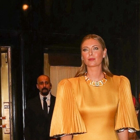 Maria Sharapova - People à la sortie du Carlyle Hotel pour se rendre à la soirée du Met Gala (Met Ball) 2021 à New York le 13 septembre 2021.