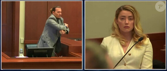 Johnny Depp poursuit son ex-femme Amber Heard pour diffamation. Ici au tribunal de Fairfax. Le 20 avril 2022.