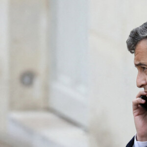 Gérald Darmanin, ministre de l'Intérieur à la sortie du conseil des ministres, au palais de l'Elysée, Paris, le 6 avril 2022