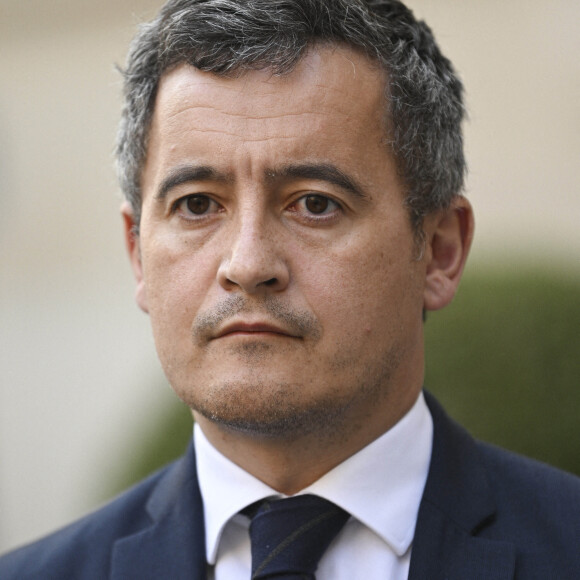 Gérald Darmanin, ministre de l'Intérieur lors de la cellule de crise sur l'accueil des réfugiés ukrainiens en France au ministère de l'intérieur hôtel de Beauvau, à Paris, France, le 22 mars 2022.