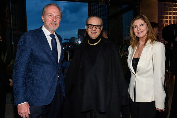 Arturo Artom, Jacopo Venturini, Alessandra Repini - Les célébrités au dîner "Valentino" lors de la 59ème Biennale de Venise, le 22 avril 2022. 