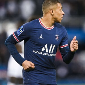 Kylian Mbappe (PSG) - Match de Ligue 1 Uber Eats "PSG - OM (2-1)" au Parc Des Princes. Paris, le 17 avril 2022.