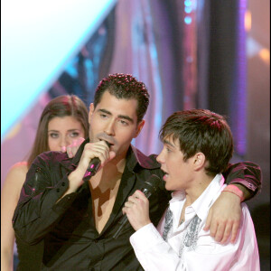 Grégory Lemarchal et Sofiane de la Star Academy - Cérémonie des Miss France 2005