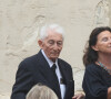 L'ancien ministre Bernard Pons, sa fille l'avocate Frédérique Pons - Funerailles de sa fille Valerie Pons en l'eglise Saint-Roch a Montpellier le 26 juillet 2013.