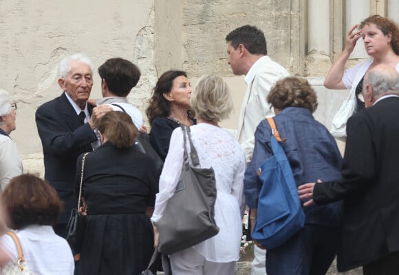 L'ancien ministre Bernard Pons - Funerailles de sa fille Valerie Pons en l'eglise Saint-Roch a Montpellier le 26 juillet 2013.